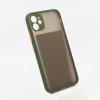 Kvalitný TPU obal matný pre iPhone - army zelená (Model iPhone iPhone 11)