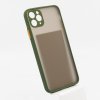 Kvalitný TPU obal matný pre iPhone - army zelená (Model iPhone iPhone 11)