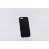 Mäkký silikónový obal s krúžkom pre iPhone - čierny (Model iPhone iPhone 11)