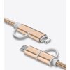 Micro USB, iPhone kábel 2v1 (Barva Černá)