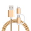 Micro USB, iPhone kábel 2v1 (Barva Černá)