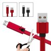 Nezničiteľný rýchlonabíjací obnoviteľný USB kábel 1,5M - Android/iPhone (Barva Černá, USB Konektor Micro USB (Android))