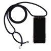 Zadní transparentní obal s černou šňůrkou Neck Strap pro iPhone