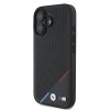 57174 2 bmw kryt hardcase m s perforovanou trojfarebnou liniou a magsafe pre iphone 16 plus cierny