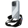 57225 bmw kryt leather m edition s karbonovym pruhom a remienkom pre iphone 16 pro max sivy