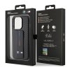 57216 8 bmw kryt leather s grip stojanom hladkym a karbonovym vzorom pre iphone 15 pro cierny