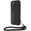 57270 bmw kryt signature leather wordmark s remienkom pre iphone 15 cierny