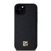 46962 6 dkny kozeny kryt na iphone 15 plus s monogramovym vzorom a kovovym logom a magsafe dkhmp15mpshrpsk cierny