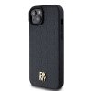 46962 1 dkny kozeny kryt na iphone 15 plus s monogramovym vzorom a kovovym logom a magsafe dkhmp15mpshrpsk cierny