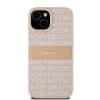 46797 3 dkny kozeny kryt na iphone 15 plus s monovzorom pruhom a kovovym logom dkhcp15mprthslp ruzovy