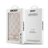 46890 7 dkny kozeny kryt na iphone 15 plus s sachovnicovym monovzorom a potlacenymi pruhmi dkhcp15mpcptssp ruzovy
