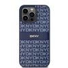 46854 3 dkny kozeny kryt na iphone 15 pro max s monovzorom pruhom a kovovym logom dkhcp15xprthslb modry