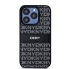 46794 2 dkny kozeny kryt na iphone 15 pro max s monovzorom pruhom a kovovym logom dkhcp15xprthslk cierny