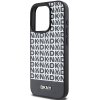 46857 3 dkny kozeny kryt na iphone 15 pro s potlacenym vzorom a kovovym logom a magsafe dkhmp15lpsospk cierny
