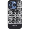 46857 5 dkny kozeny kryt na iphone 15 pro s potlacenym vzorom a kovovym logom a magsafe dkhmp15lpsospk cierny