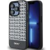 46857 dkny kozeny kryt na iphone 15 pro s potlacenym vzorom a kovovym logom a magsafe dkhmp15lpsospk cierny