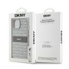 46965 7 dkny kozeny kryt na iphone 15 s monovzorom pruhom a kovovym logom dkhcp15sprthsle bezovy