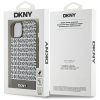 46899 7 dkny kozeny kryt na iphone 15 s potlacenym vzorom a kovovym logom a magsafe dkhmp15spsospw hnedy