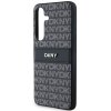 57633 3 dkny kozeny kryt s monovzorom pruhom a kovovym logom pre samsung galaxy s24 plus cierny