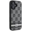49362 6 dkny kozeny obal sachovnicovy vzor a potlacene pruhy dkhcp16spcptssk iphone 16 cierny