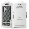 49362 7 dkny kozeny obal sachovnicovy vzor a potlacene pruhy dkhcp16spcptssk iphone 16 cierny