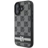 49362 1 dkny kozeny obal sachovnicovy vzor a potlacene pruhy dkhcp16spcptssk iphone 16 cierny