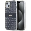 47064 dkny pevny kryt na iphone 15 s monovzorom a pruhmi a magsafe dkhmp15shrhsek cierny