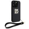 47076 dkny pevny kryt na iphone 16 pro max s remienkom na zapastie a logom dkhcp16xpbswsk cierny