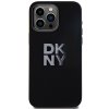 46785 2 dkny pevny silikonovy kryt na iphone 15 pro max s kovovym logom dkhcp15xsmcbsk cierny