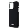 46932 4 dkny pevny silikonovy kryt na iphone 15 pro max s malym kovovym logom a magsafe dkhmp15xsmchlk cierny