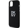 46914 5 dkny pevny silikonovy kryt na iphone 15 s kovovym logom dkhcp15ssmcbsk cierny