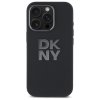 46776 2 dkny pevny silikonovy kryt na iphone 16 pro max s kovovym logom dkhcp16xsmcbsk cierny