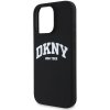 49197 4 dkny silikonovy obal s bielym logom magsafe dkhmp16lsnyach iphone 16 pro cierny