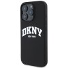 49200 1 dkny silikonovy obal s bielym logom magsafe dkhmp16xsnyach iphone 16 pro max cierny
