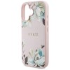 58563 5 guess grained flowers magsafe kryt pre iphone 16 ruzovy