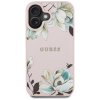 58563 1 guess grained flowers magsafe kryt pre iphone 16 ruzovy