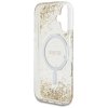 55542 5 guess hardcase resin bottom glitter magsafe guhmp16srgrged tvrde puzdro s glitrovou zivicovou spodnou castou a magsafe pre iphone 16 zlate