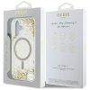 55542 6 guess hardcase resin bottom glitter magsafe guhmp16srgrged tvrde puzdro s glitrovou zivicovou spodnou castou a magsafe pre iphone 16 zlate