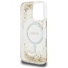 55068 4 guess hardcase resin bottom glitter magsafe guhmp16xrgrged tvrde puzdro s glitrovou zivicovou spodnou castou a magsafe pre iphone 16 pro max zlate