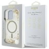 55068 6 guess hardcase resin bottom glitter magsafe guhmp16xrgrged tvrde puzdro s glitrovou zivicovou spodnou castou a magsafe pre iphone 16 pro max zlate