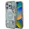 44127 guess iml kvetinovy kryt s kruhom a magsafe na iphone 16 pro max guhmp16xhfwbdcen zeleny