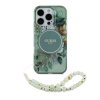 44211 guess iml kvetinovy kryt s perlovou snurkou a magsafe na iphone 16 pro guhmp16lhfwbrcesn zeleny