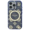 44169 3 guess iml pivonkovy kryt na 4g pozadi s magsafe na iphone 16 pro guhmp16lh4pyeeb modry