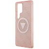 57834 3 guess kryt iml metal glitter 4g circle triangle s magsafe pre samsung galaxy s25 ultra ruzovy