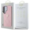 55044 7 guess leather grained hot stamp 4g triangle metal guhcs25lpgp4strp kozeny ochranny kryt s texturovanou upravou horucou razbou 4g a trojuholnikovym kovovym logom pre samsung galaxy s25 ultra ruzovy