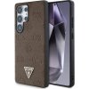 55047 7 guess peony grained hot stamp triangle logo magsafe guhms25lpgbtmw ochranny kryt s texturovanou upravou horucou razbou pivoniek trojuholnikovym logom a magsafe pre samsung galaxy s25 ultra hnedy