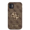 46740 2 guess pevny kryt 4g s velkym kovovym logom na iphone 11 guhcn614gmgbr hnedy