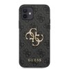 46749 2 guess pevny kryt 4g s velkym kovovym logom na iphone 12 iphone 12 pro guhcp12m4gmggr sivy