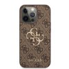 46680 2 guess pevny kryt 4g s velkym kovovym logom na iphone 13 pro guhcp13l4gmgbr hnedy