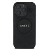 44601 1 guess saffiano pivonkovy kryt s klasickym logom a magsafe na iphone 16 pro guhmp16lpsapsmek cierny
